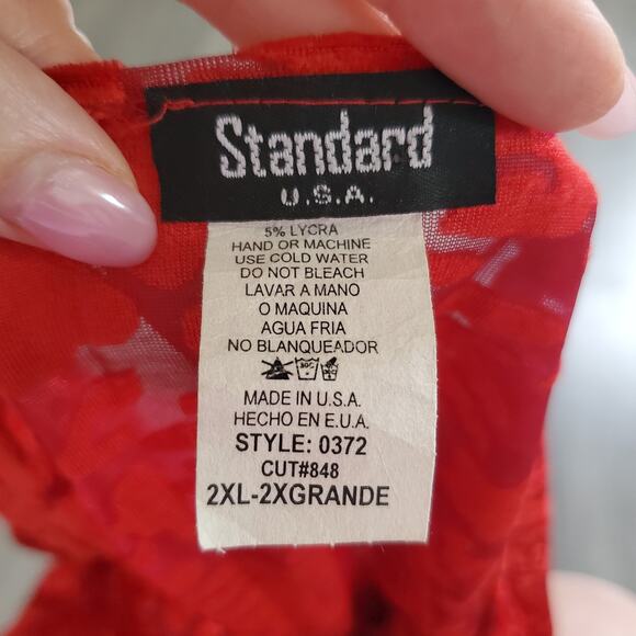 Y2K Whimsygoth Womens 2XL Red Burnout Velvet Floral Drape Romantic Vampire - Picture 5 of 7